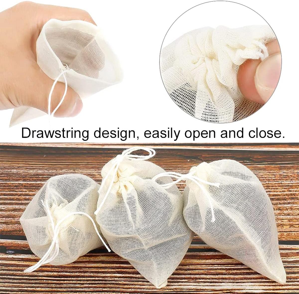 Unbleached 100% Cotton Tea Bags