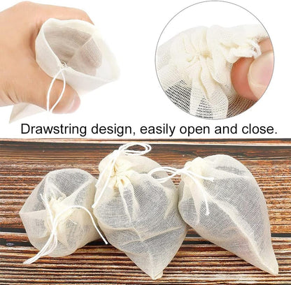 Unbleached 100% Cotton Tea Bags